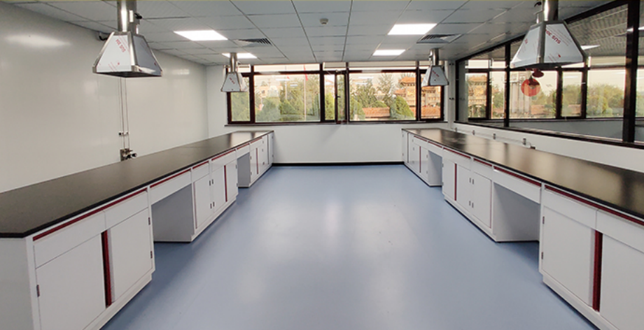 全钢实验台(内嵌门;304不锈钢合页;分体式一字拉手双色)