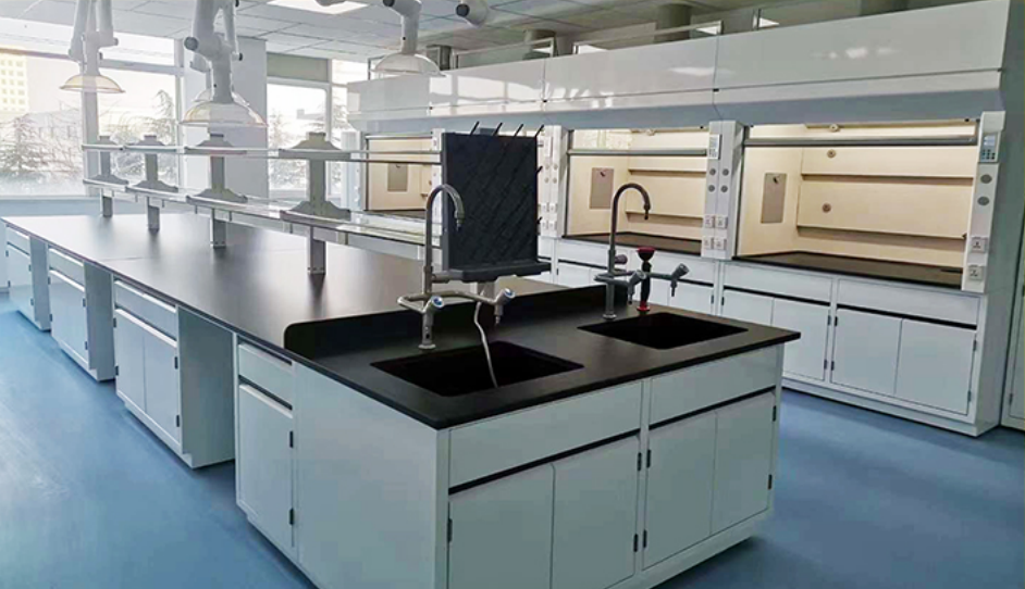 全钢实验台(内嵌门;304不锈钢合页;分体式一字拉手双色)