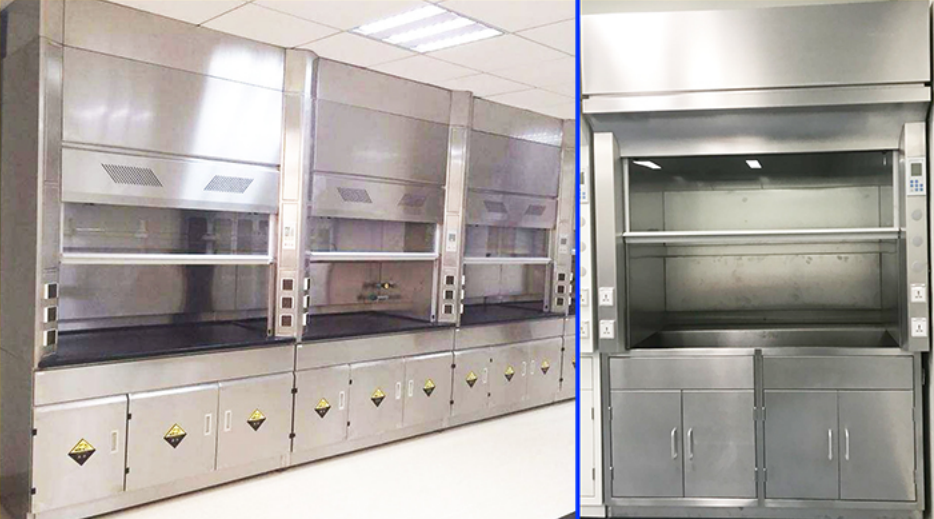 不锈钢通风柜(PP内嵌拉手铝合金C型拉手)