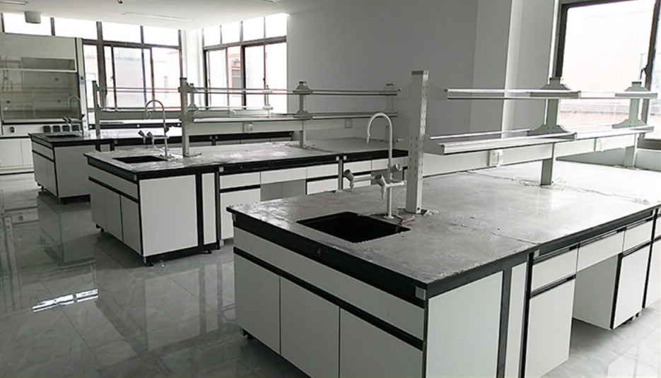 Steel and wood laboratory countertop (One character handle)