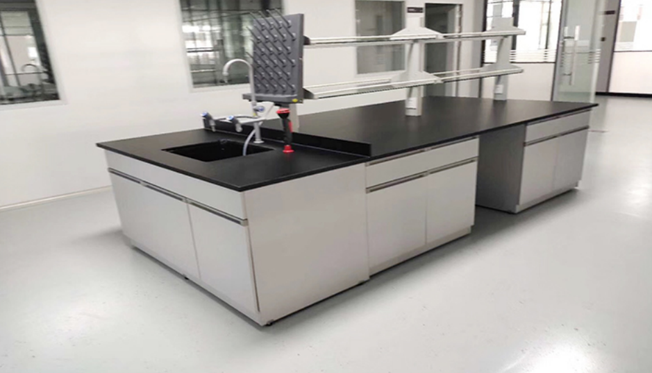 All wood laboratory countertop  (aluminum alloy straight handle)
