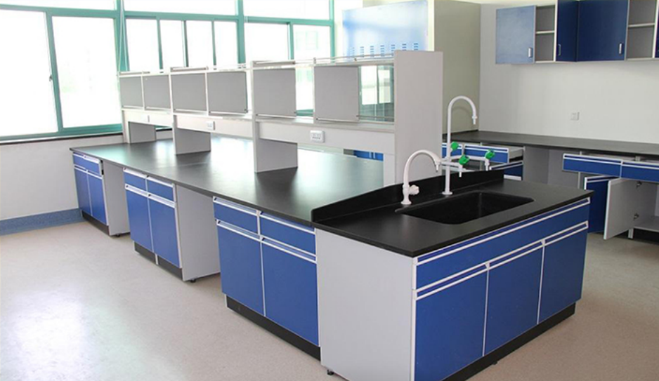 All wood  laboratory countertop (PVC straight handle)